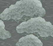 Little Greene Pines Behang - Silver Pine