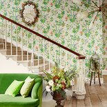 Little Greene China Rose Behang - Emerald Lustre