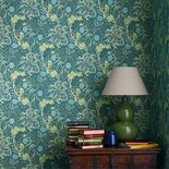 Morris Seaweed Behang - Silver / Ecru