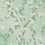 Little Greene Sakura Behang - Aqua Lustre