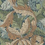 Acanthus Behang William Morris - Slate Blue / Thyme  