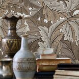 Acanthus Behang William Morris - Charcoal / Grey