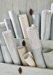 Thibaut Stream Weave Behang - Beige and Silver