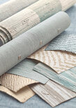 Thibaut Stream Weave Behang - Silver and Grey
