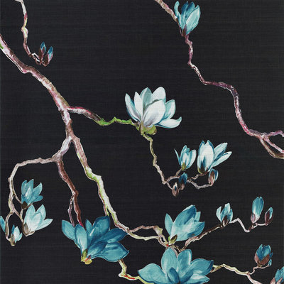 Phillip Jeffries Blossom Behang Multicolor Midnight
