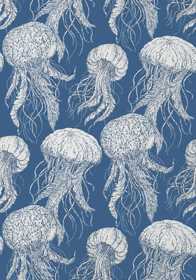 Jelly Fish Behang Thibaut Summer House