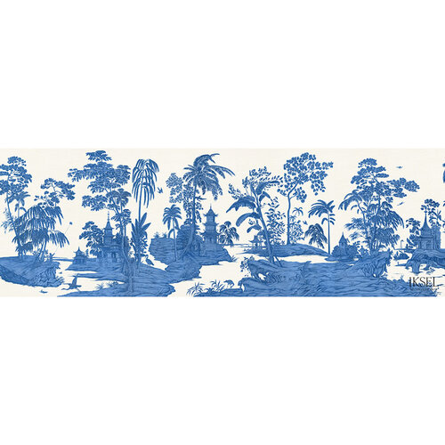 IKSEL Exotic Chinoiserie Behang - Blue and White 