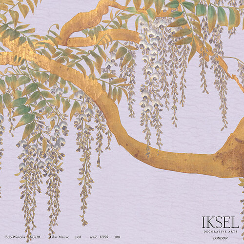 IKSEL Edo Wisteria Behang - Lilac Mauve