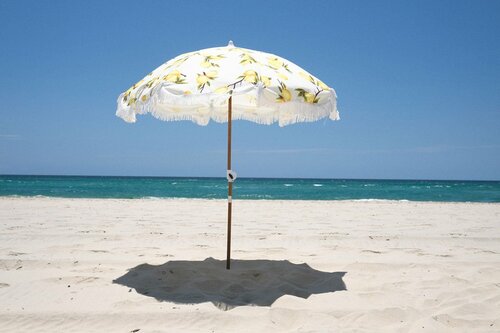 Business Pleasure Beach Parasol - Vintage Lemons