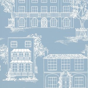 Behang Little Greene Hampstead james blue Luxury By Nature