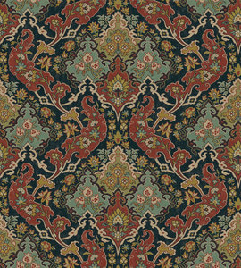 Behang Cole And Son Pushkin Multi Coloured Mariinsky Damask Collectie 108 8040 Luxury By Nature